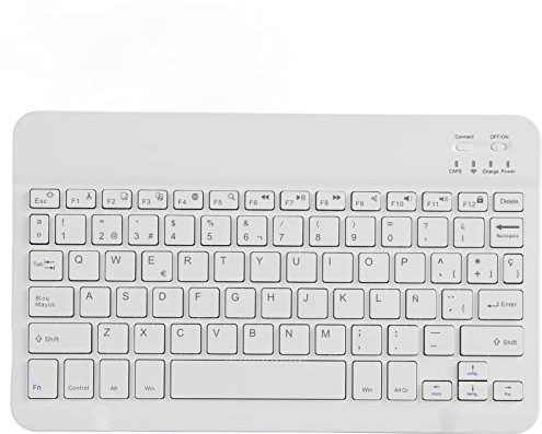 VBESTLIFE Tablet Keyboard, 10 Inch Mini UltraThin Wireless Bluetooth 3.0 Intelligent Computer Keyboard for Android/for OS X/for Windows (Spanish)