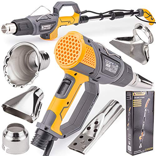 Powermat Brûleur électrique 3 en 1 2000 W + 5 Buses PM-WPL-2100M | Applique une chaleur ciblée pour traiter les mauvaises herbes sans produit chimique sur les allées, terrasses et bordures.
