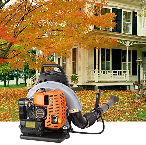 65 CC Souffleur à Feuilles à Essence 2 Temps 6800 TR/Min avec Faisceau de câbles pour Le Nettoyage des Feuilles, de la poussière de Route, des déchets, etc.