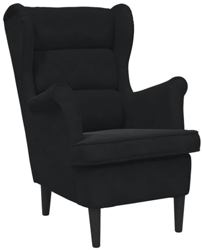 vidaXL Sessel Schwarz Samt