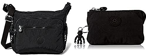 Kipling Damen Gabbie Crossbody, Schwarz, 18.5x35.5x30 cm EU Damen kreativitet POUCHES CASES, Black Noir, 4x14.5x9.5 cm EU