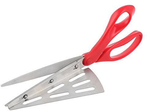 Ruilogod Grip in plastica da forno Pizza cutter cesoie Clippers alimentari forbici strumento per affettare