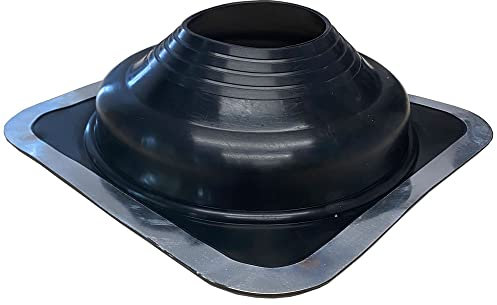 Chimsoc HT Rubber Pipe Flashing - Black High Temperature Silicone - Suits 160-220mm Diameter Pipes