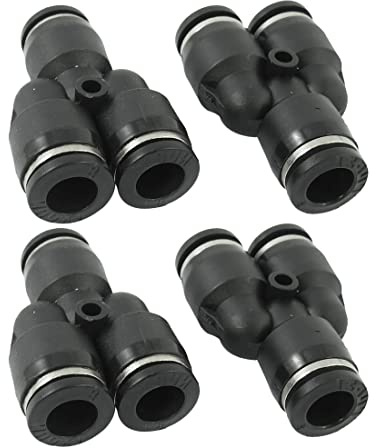 PATIKIL 8mm a 8mm Y a Raccordi, 4pz 3 Vie Aria Pneumatica Rapido Giunto per Pneumatico Idraulico