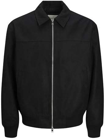 JACK & JONES Veste bomber Jprccray en faux daim pour homme, Noir, L