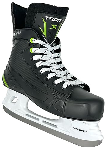 TronX Stryker 3.0 Senior Adult Junior Kids Ice Hockey Skates, New for 2023 (Skate Size 8 (Shoe Size 9-9.5))