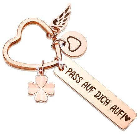 VNOX Schlüsselanhänger Geschenke für Frauen Schutzengel : Glücksbringer Geburtstagsgeschenk für Frauen, Roségold Geschenke für Freundin Guardian Angel, Schlüsselanhänger Damen Weihnachtsgeschenke