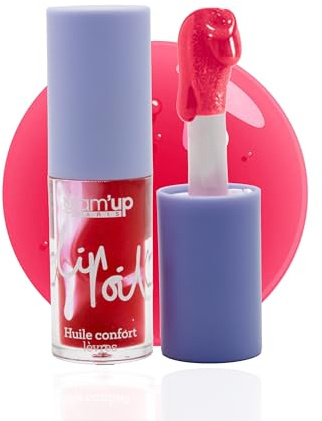 Glam'Up Paris – Lip Oil – High Shine Hydrating Plumping Lip Oil – Lippenöl – feuchtigkeitsspendend und auffüllend – nicht klebendes Finish – Ultra Glossy Lips – extra großer Applikator – Cherry