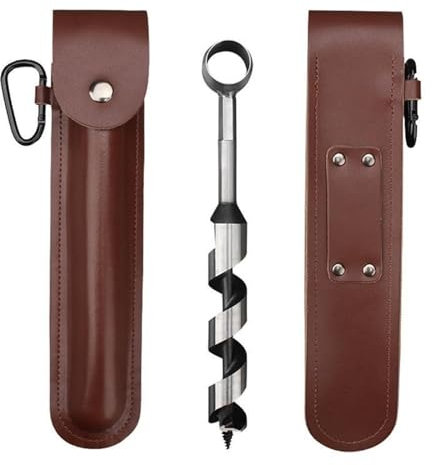 1 clé à tarière manuelle Bushcraft de 1 pouce de diamètre de 10 pouces de longueur, perceuse à tarière à bois à œil écossais, outil manuel de tarière de survie for le camping, l'extérieur et la randon