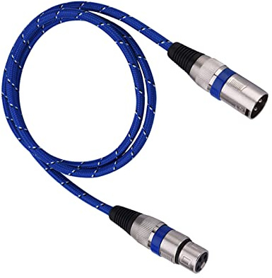Akozon Mikrofon-Audiokabel – XLR-Stecker auf Buchse, 3-polig, Balance, Langlebiges 5-Meter-Mikrofonkabel für Bühnenausrüstung (1 Meter)