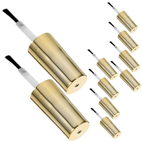 Nail Polish Bottle Replacement Brush Caps 10pcs Golden