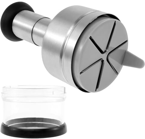 Picadora de ajos de acero inoxidable con recipiente transparente eficiente para ajos manuales, multifuncionales, para cocina casera, verduras, frutas, nueces