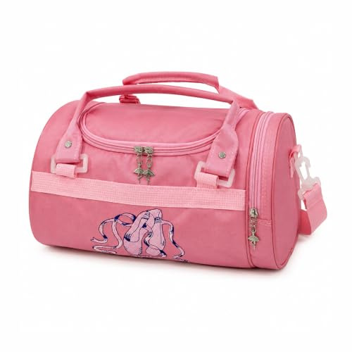 Borsa da danza carina per ragazze, borsa sportiva, borsetta, borsa a tracolla, borsa da ginnastica per ballerina, per ragazze danzatrici, Scarpe da balletto, 30 x 18 x 18 cm / 11.8 x 7x 7 in