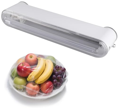 Doafoce Folienspender Magnetisch Frischhaltefolienspender Alufolienspender und Frischhalte Folienschneider Küche 42x11.5x7cm für Küche Organizer