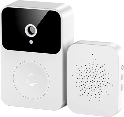 Video Doorbell Wireless Doorbell Camera with Chime,1080p Ring Doorbell, HD Night Vision,Two-way Audio, AI Person Detection, Indoor Ring Chime, Cloud Storage, 2.4GHz WiFi, Easy Installation (x9)
