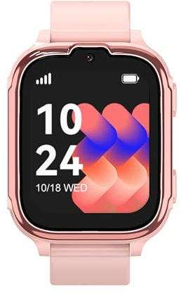 Kesasohe Smartwatch Kinder Wasserdicht GPS Videoanruf SOS IP68 Jungen Mädchen