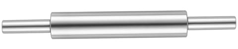 Mattarello in acciaio inox per la cottura di pizze e impasti, con manico ergonomico, utensile da cucina con manico