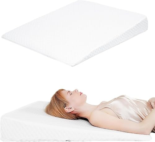 MH Traders Bed Wedge Pillow – Memory Foam Triangle Pillow for Acid Reflux, Snoring & Post-Surgery – Orthopedic Pillow Wedge, Hypoallergenic Incline Wedge Pillow with Removable Washable Cover