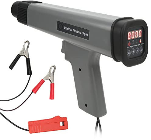 Asixxsix Lampe stroboscopique numérique 12 V, lampe stroboscopique à induction, outil de calage moteur pour voitures, motos, bateaux, tondeuses à gazon et petits moteurs à essence
