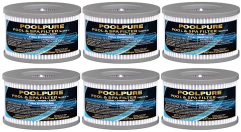 POOLPURE (6 Stück) FD2089 Filterkartusche Ersatz | kompatibel mit MSpa Whirlpool aufblasbare Hot Tubs – Passend für Modelle ab 2020 (Ersatz für LF90 & B030191)