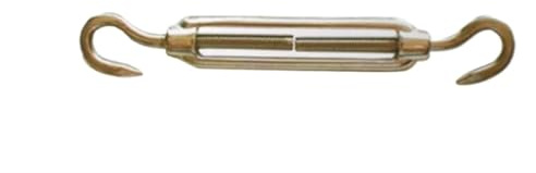 Tensionatore per Filo Tenditore tenditore M4 M5 M6 M8 Lunghezza regolabile Ruota catena Ganci for fune metallica in acciaio inossidabile 304(2pc,M6_CC)