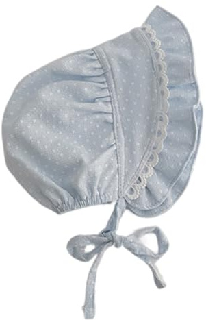 Baby Mütze, atmungsaktive Kopfbedeckung, Baumwolle, Sonnenhut, Kinder Urlaubsmütze, Taufe, mit Größenanpassung für kleine Mädchen und Kleinkinder