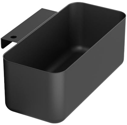 Whychstore Bac récupérateur de graisse en métal, construction en métal noir durable pour la gestion de la graisse de poêle et gril, facile à installer et à nettoyer pour la maison ou le matériel de
