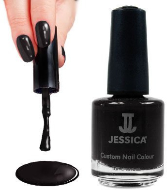 JESSICA Nails - Sunset Boulevard/Blvd Black Creme Custom Colour Nail Polish/Varnish - 712