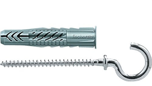 Fischer Universaldübel UX 6x35 RH mit Rand und Rundhaken, 94407, VPE 25 Stück