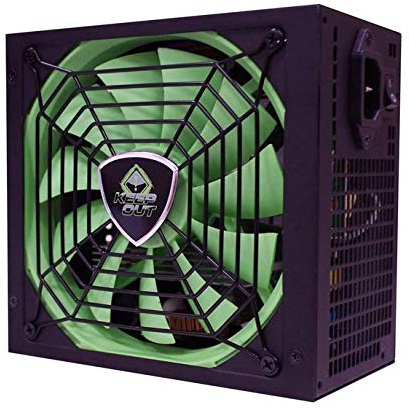 Keep Out Gaming FX700V2 - Fuente de alimentación de 700 W, Color Negro y Verde