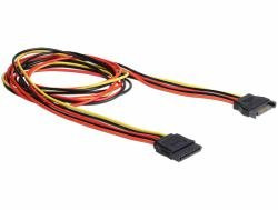 Cable de alimentación SATA, Power SATA, 15 Pines, Macho a Hembra, 1 m, Delock [60133]