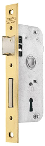 Tesa Assa Abloy 200230HL Cerradura De Embutir Para Puertas De Madera Latonado Entrada 30 mm 2002