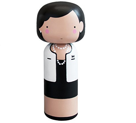 Lucie Kaas Sketch Inc. Holzfigur Coco 14,5cm, aus Schima Holz gefertigt, handbemalt, SI01CO