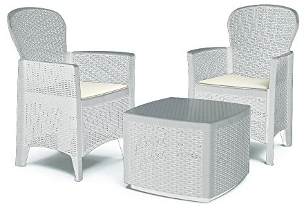 Ipae-Progarden S.P.A. Set Tree 3 Pz. C/C Bianco, Resina, unica