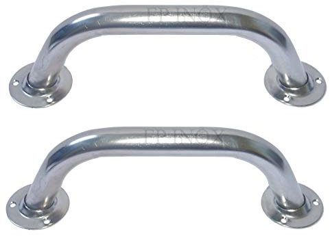 2 x Pasamanos 300 mm tubo de 25 mm acero inoxidable 316 (lote de 2)