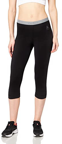 Odlo Damen Funktionsunterwäsche 3/4 Hose 100% MERINO 200 GRAMM, black, S