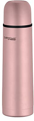 THERMOcafé by THERMOS TC BEVERAGE BOTTLE rose gold mat 0,50l, Thermosflasche mit Becher aus Edelstahl, 12h heiß & 24h kalt, Auslaufsicher, für Schule, Unterwegs & Büro