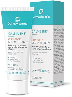 Dermovitamina - Calmilene Crema Clin Atop 50ml - Per Pelle Secca | Crema Idratante - Azione Emolliente Intensiva - Attenua il Prurito, il Bruciore e l'Arrossamento - Adulti e Bambini