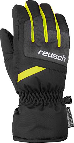 Reusch Barn Bennet R-Tex Xt handskar, svart/svart melange/juiceyellow, 4