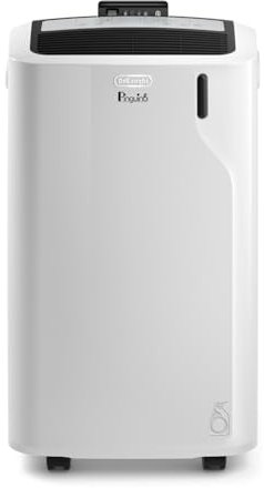 De'Longhi Pinguino PACEM90 Silent Portable 9,800 BTU Air Conditioner, 3 in 1 Air Conditioning Unit, Rooms up to 90m³, A Energy Efficiency, Window Kit Included, White