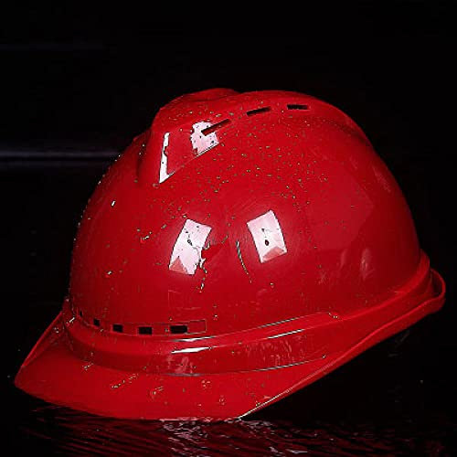 Casco di sicurezza ABS Costruzione Caschi protettivi Protettivi Traspirante Anti-Smashing Labur Laburish Engineering Resistenza all'impatto Cappello duro-Rosso