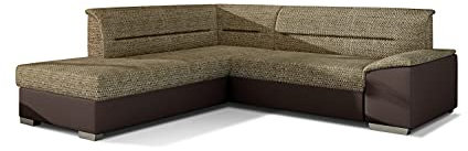 All4All Ecksofa Alma mit Schlaffunktion Bettkasten Wohnlandschaft Polstersofa Sofa Couch Eckcouch Möbel Links Rechts 23 (Berlin03+Soft66, Links)