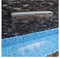 Wasserfall-Pool-Brunnen Edelstahl Teichbrunnen Gebaut Wasserspiele Im Freien Rechteckig Wasserfallklinge für Schwimmbad Und Garten AWWXJ (Color : Blue light, Size : 80cm/2.6FT)