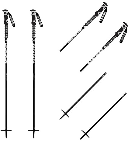 K2 Skis Unisex – Erwachsene Skistock Swift Stick, Black, 10G3034