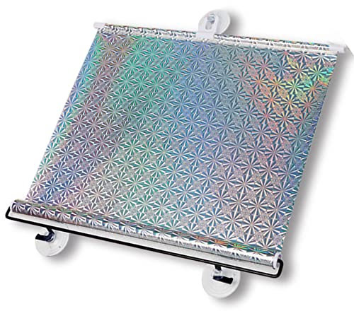 DLLY Dachfensterrollo, Thermorollo, Verdunklungsrollo Mit Saugnäpfen, Sonnenschutzrollos Ohne Bohren, Fensterrollo, Sichtschutz Jalousien (Silber, 45x125/68x125cm),45x125cm/18 * 49in