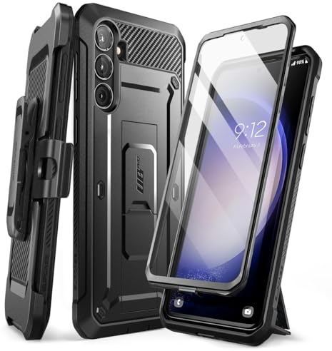 SUPCASE for Galaxy S23 FE Case with Built-in Screen Protector, Black