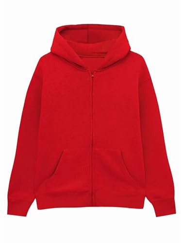 Niscioma Felpa Leggera da Bambino con Zip Intera - Abbigliamento Ragazzi per l'autunno e l'inverno, Senza Cappuccio - Confortevole e alla Moda - Varie Taglie e Colori