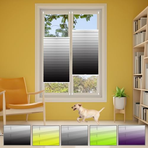 Stores Store Plissé sur Mesure 50 x 80 cm Store Plissé, Enrouleur, Thermique Volet Roulant sur Mesure pour Toutes Les fenêtres intérieures pour Fenêtres Et Portes, Noir