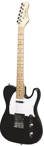 Woodbrass TL100 - Chitarra elettrica per principianti, con corpo a T tiglio, stile country, hard, rock