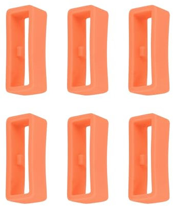 18mm Uhrenarmband Schlaufe Kompatibel mit Garmin Vivoactive 4S, 6 Stück Silikon Ersatz Schlaufe Armband Sicherer Silikonring Armbanduhr Schlaufe für Garmin Vivoactive 4S